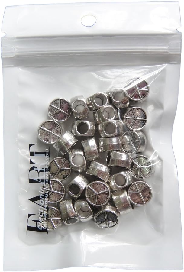 RUBYCA 30pcs Tibetan Silver Tone Spacer Beads Fit European Charms Bracelet Pacific Design