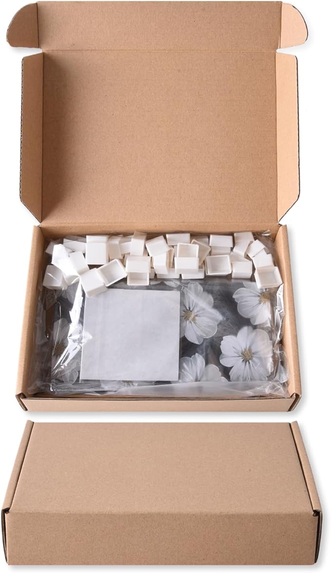40Pcs Empty Half Pans with Magnetic Stripe Watercolor Paint Travel Tin Palette Case, Artist Paints Kits for DIY Watercolor Oils or Acrylics Painting Art Drawing Gardenia Flower