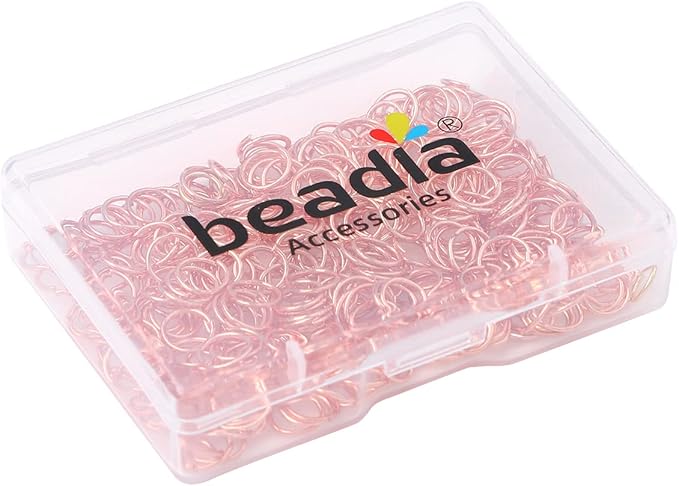 Rose Gold Plated Jump Rings Non Tarnish 7mm 300pcs for Jewelry Making Findings