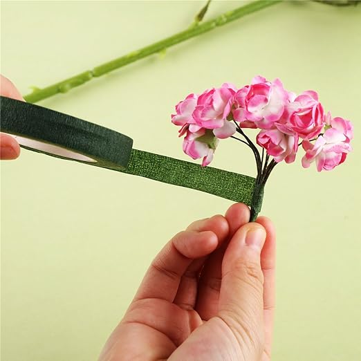 DECORA a Dozen 1/2-inch by 30 Yard Dark Green Floral Tape for Bouquet Stem Wrap Floral Arranging Craft Projects Corsages, Wedding Bouquet