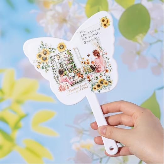 Transparent PET Window Garden Plant Flower Stickers Tape for Journaling, 6 Rolls Assorted Spring Themes Decorative Tape Set for Scrapbooking, Junk Journal Supplies, Bujo, DIY Arts Crafts