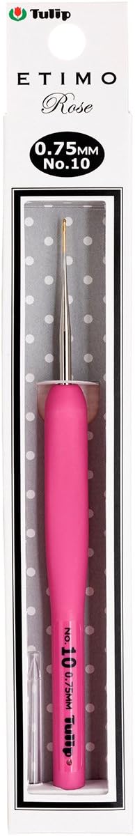 Tulip Needle Company TEL-10E Etimo Rose Steel Crochet Hook-Size 10/.75mm