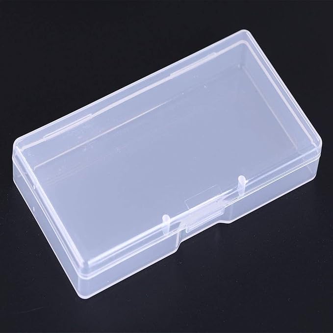 SATINIOR Pack of 12 Clear Plastic Bead Storage Containers with Hinged Lids for Beads and More (12.8 x 6.1 x 2.45 x 2.9 inches)