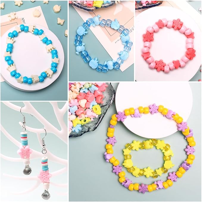 IOOLEEM Shaped Pony Beads,700pcs Beads for Bracelets Making, Friendship Bracelets & Jewelry Making.