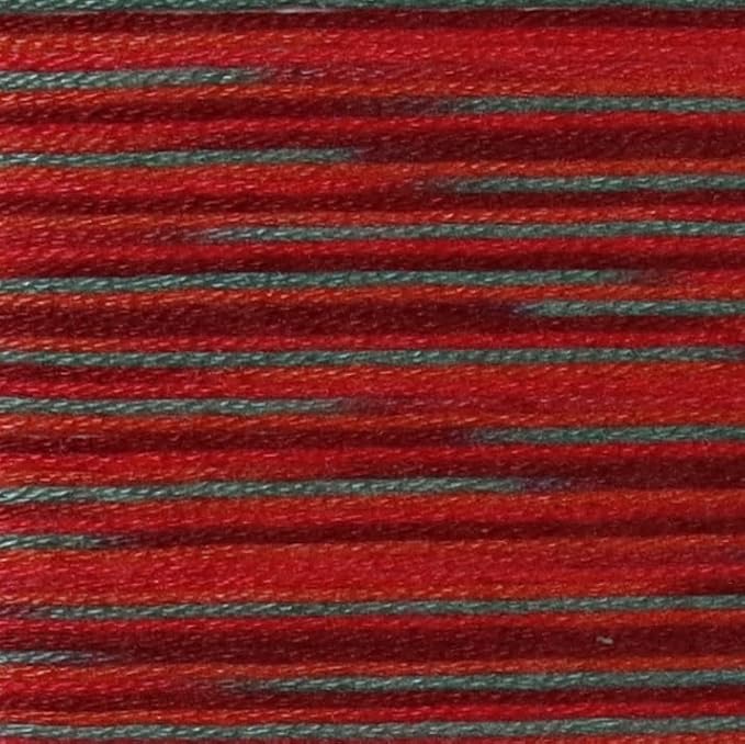 KCS Big skeins of 25 Meters Size 25 Color Variegated Cross Stitch Stranded Threads,6 skeins,4517