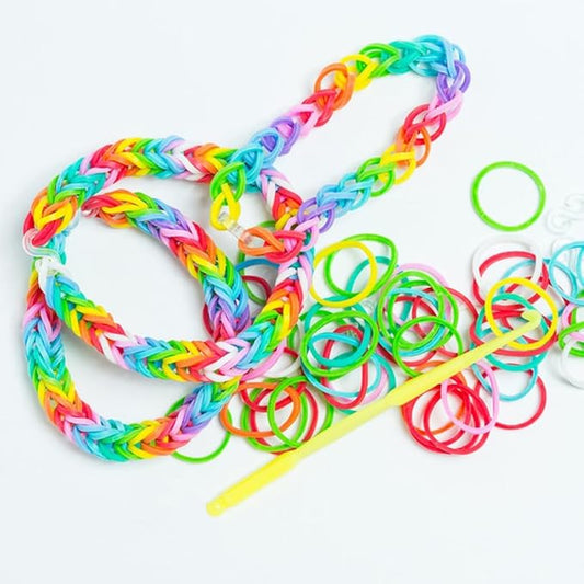 Salome Idea 3000Pcs Loom Rubber Bands Refill Kit, Includes 75 S-Clips & 5 Hooks, Premium Rubber Band Bracelet Making Supplies for Kids DIY Crafting Gift (Grey)