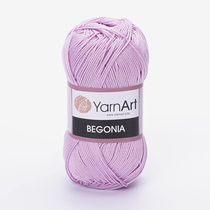 Yarnart Begonia, 100% Mercerized Cotton, 1.76 Oz (50g) / 185 Yrds (169m) Fine Sport: 2, amigurumi Yarn, Summer Yarn(5049)