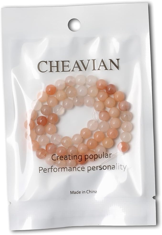 cheavian 60pcs 6mm natural pink aventurine round loose beads for jewelry making diy bracelet necklace materials 1 strand 15"