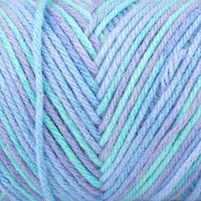 Craft County Size 4 (Medium) 100% Acrylic Fiber Yarn – Variety of Color and Pattern Options – Great for Crochet, Knitting, and Weaving (Ocean)