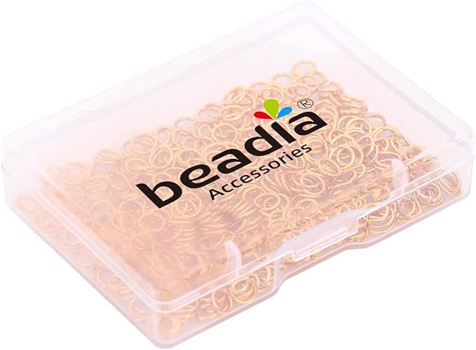18K Gold Plated Jump Rings Non Tarnish 5mm 400pcs for Jewelry Making Findings