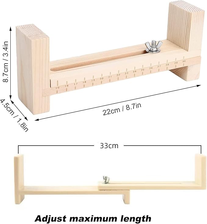Wood Bracelet Jig, Adjustable Paracord Jig Bracelet Maker DIY Hand Knitting Wristband Jig for Bracelets Necklaces Car Hangings