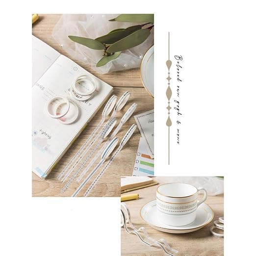 Vintage Pattern 5mm Wide Skinny Washi Tape Set, 10 Rolls Minimalist Japanese Masking Decorative Tapes for Bullet Journal Planners DIY Decor Crafts Arts Scrapbooking Adhesive