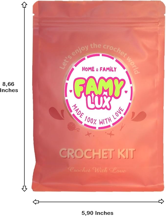 Panda Crochet Kit for Beginners – Complete Amigurumi Animal Set with Yarn, Hook & Step-by-Step Video Tutorial – Easy DIY Craft for Adults, Kids & Whole Family.