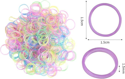 LORJE 600Pcs Loom Bands Kit,Rubber Bands for Bracelet Making Kit,Glow in The Dark Latex-Free Rubber Band Bracelet Loom Refill Pack