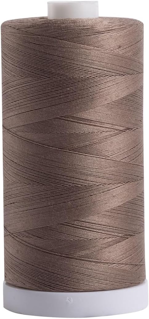 Connecting Threads Brown 100% Cotton Thread for Sewing, Quilting, and Crafting - 50-Weight - 1200 Yard Large Spool (Latte)