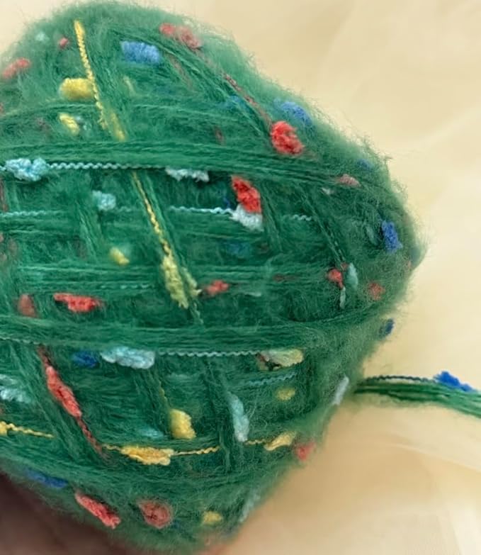 Hand Spun Art Yarn 4 Pack of 50g/Skein Fancy Yarn Multifiber Multicolored with Hand Blended Handmade for Jewelry Making Junk Magazines Knitting Crafts Textile Decorative Tassels Card Making