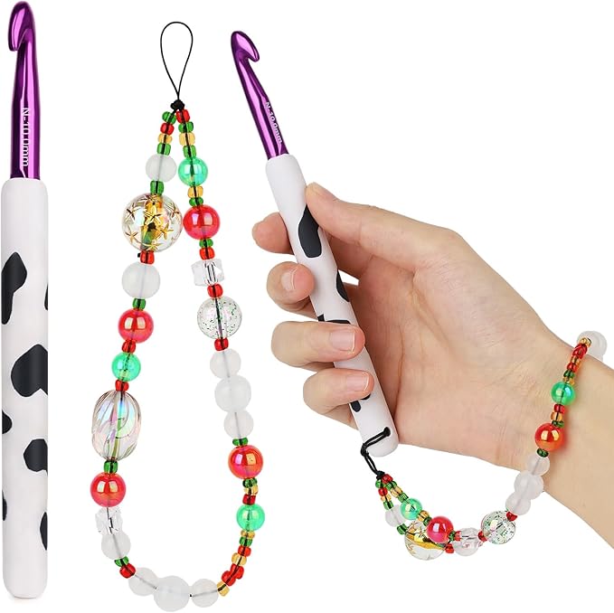 Coopay Crochet Hooks, Crochet Hook with Soft Polymer Clay Handle and Attached Bracelet - Stylish & Practical - 10.0mm (P-16)