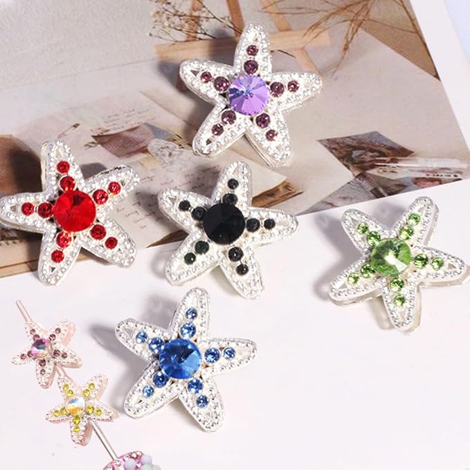 6pcs Rhinestone Handcrafted Beads, Sparkling Diamond Flower Pen Focal Interval Bead String Ballpoint Pen,DIY Craft Ballpoint Pen Jewelry Bracelet,(White)