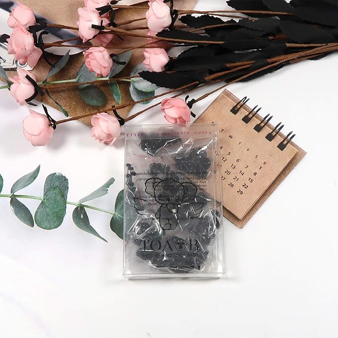 TOAOB 100pcs Black Glass Eyes Kits 3mm to 12mm Assorted Sizes for Crafts Needle Felting Bears Dolls Decoys Sewing