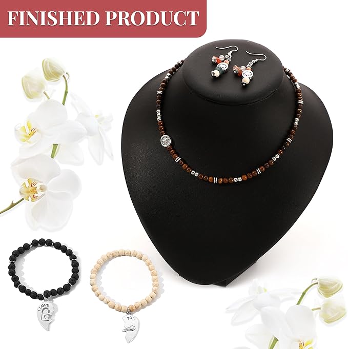 1500Pcs Natural Stone Jewelry Making Kit for Adults Women - Irregular Crystal Gemstone Beads (Turquoise, Agate, Shell) & Charms for DIY Boho Bracelet, Necklace, Earring & Ring Making Supplies Gift