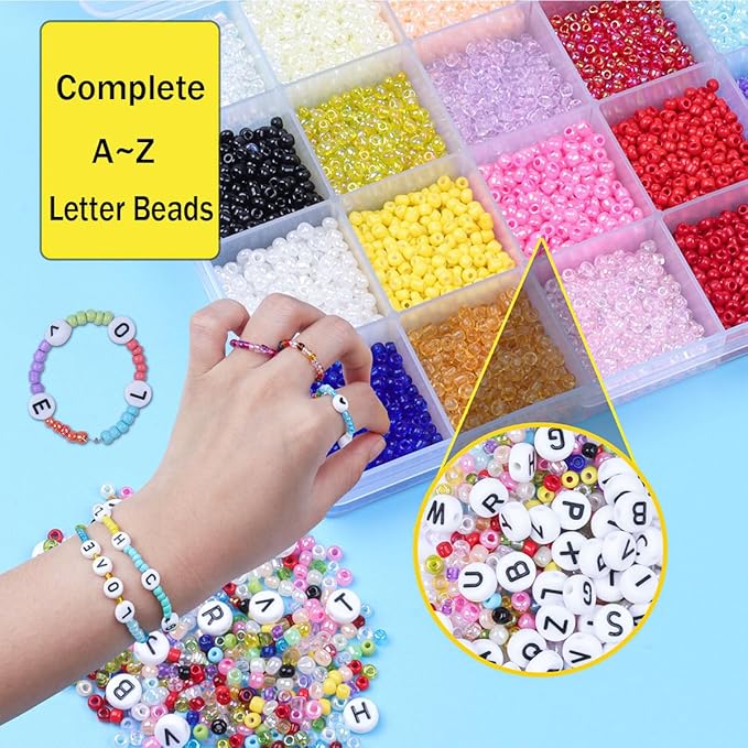 500pcs Letter Z Beads for Friendship Bracelets Making Kit, Adult DIY Jewelry Making Supplies Alphabet Beads