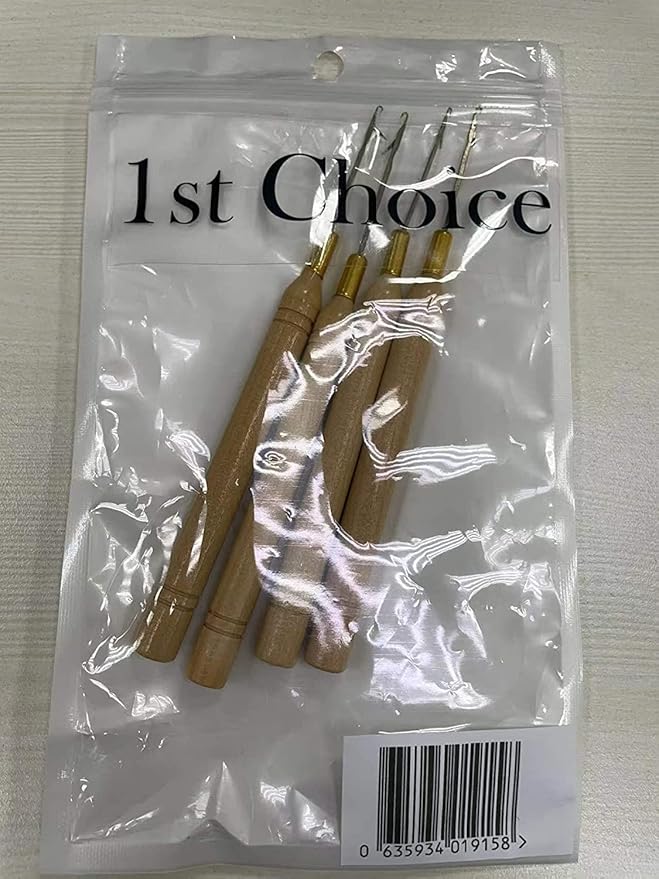 4 Latch Hook Crochet Needles/microneedle for Hair Extension, feather and Dread Maintenance Installation