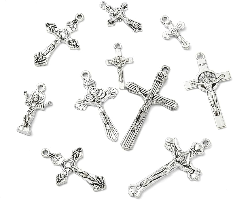 Antique Silver Cross Drink Insect Animal Theme Charms for DIY Jewelry Bracelet Necklace Earring Keychain Decor