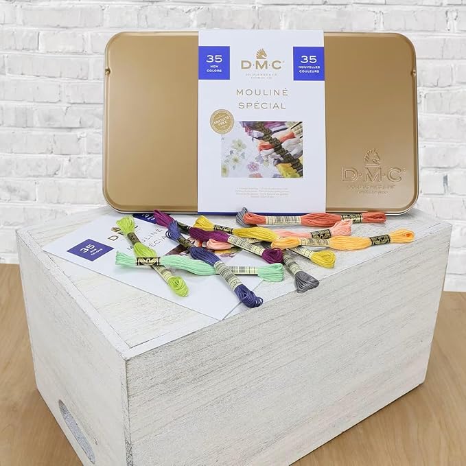 DMC Embroidery Floss Collector's Tin (35 Colors)