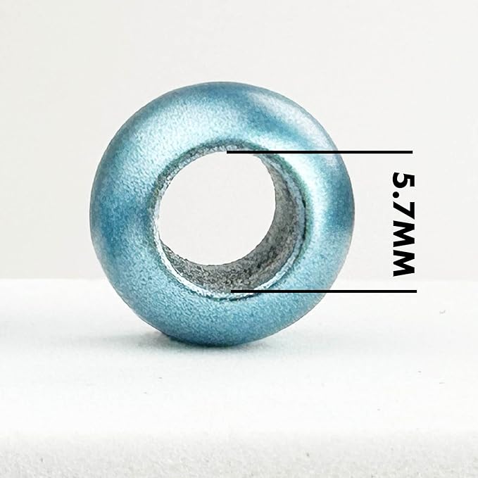 300 acrylic large hole beads for crafts 10mm x 12mm acrylic barrel beads with 5.7mm large hole, matte turquoise