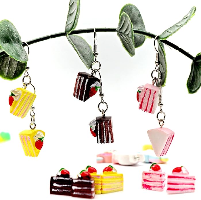 Resin Ice Cream Flower Dice Pendant Charms Colorful DIY Pendant Making Charm for Bracelet Necklace Earrings Keychain Craft
