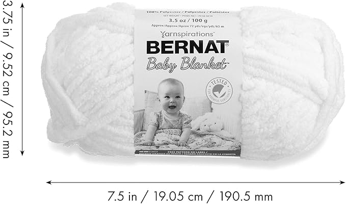 Bernat Baby Blanket Little Cosmos Yarn - 3 Pack of 100g/3.5oz - Polyester - 6 Super Bulky - 72 Yards - Knitting/Crochet