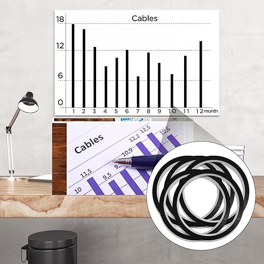 6 Rolls 1/8 Whiteboard Tape - Thin Dry Erase for Art, Charts & Whiteboards - Pinstripe Paper Tape, 108 Feet per Roll