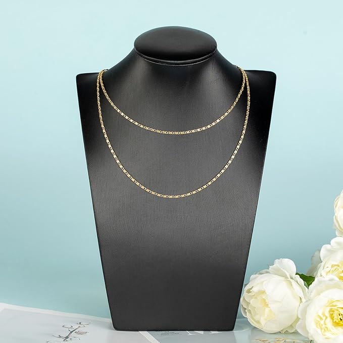 10 Meters Jewelry Chain for Jewelry Making, 18K Gold Plated Chain Necklace for Women Light Gold Chain Roll with 20pcs Lobster Clasps + 50pcs Jump Rings