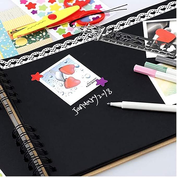 Gotideal DIY Scrapbook Album Craft Paper Wedding and Anniversary Photo Album Family Scrapbook,DIY Accessories and Scrapbooking Supplies,40 Sheets(Yellow)