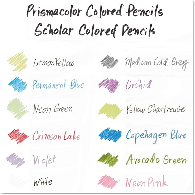 Prismacolor Scholar Colored Pencils, 48 Count - Vibrant Colors, Art Supplies, Drawing, Coloring, For Beginner Artists