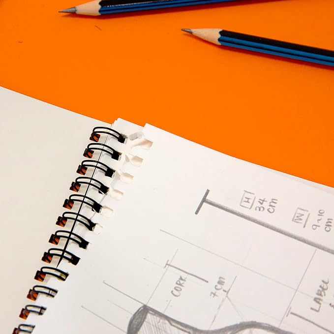bazic products sketch pad, spiral sketchbook for artists & students, drawing pad with thick paper, sketching & drawing for kids, teens & adults, 30 sheets, 9" x 12", 1-pack