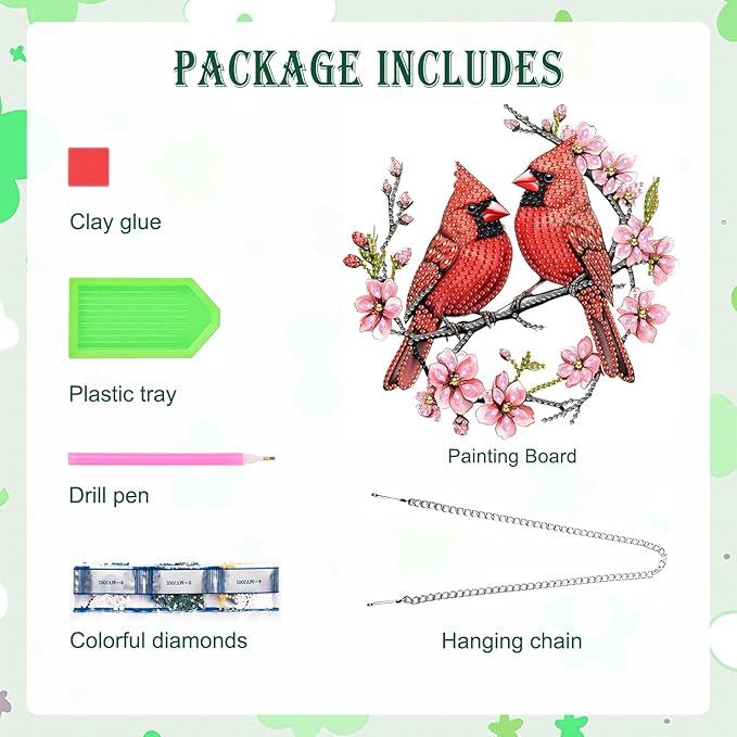 MAXBYE Diamond Art Painting Pendant Kits, 5D Diamond Painting Hanging Ornament Hummingbird, DIY Diamond Crystal Window Pendant Kit for Adults Gift Wall Home Decoration