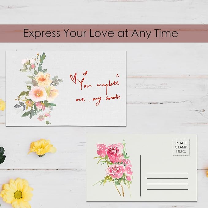 100% Cotton Watercolor Postcards Set - 70 Blank 4"x6" + 30 Folded 5"x7" Watercolor Postpaper, 140lb/300gsm Acid-Free Heavyweight Paper for Painting, Greeting Cards, Christmas, Birthday DIY