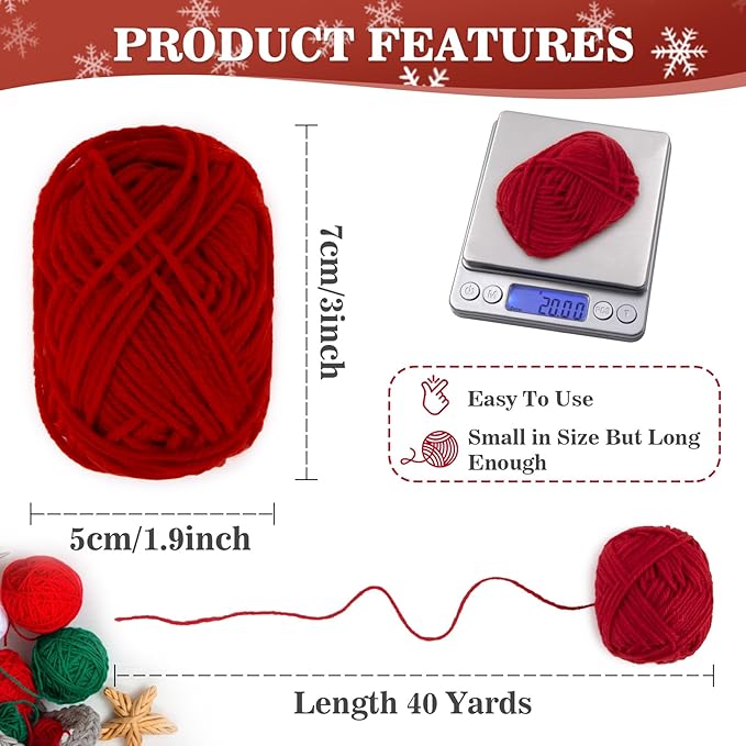 Acrylic Yarn for Crocheting - Soft Knitting Yarn for Crafts Skeins for Crocheting DIY Bulk for Handicraft Knitting Scarves Ideal Gift for Beginners and Adults 15 Pack x 20 g