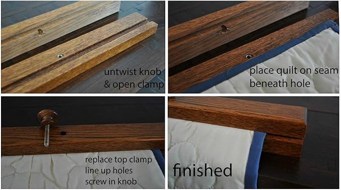 RRD Quilt Hanger for Wall for Display (54") Amish Made Wooden Quilt Rack Wall Mount - Rustic Tapestry Quilt Wall Hangers (Maple Wood, Natural Stain, 54" Long)