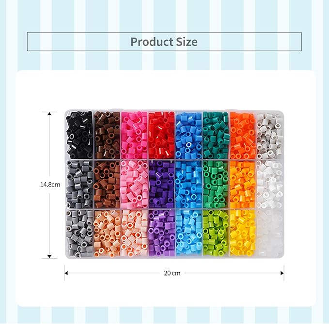 artkal fuse beads 24 colors 4800 melty beads compatible perler and hama