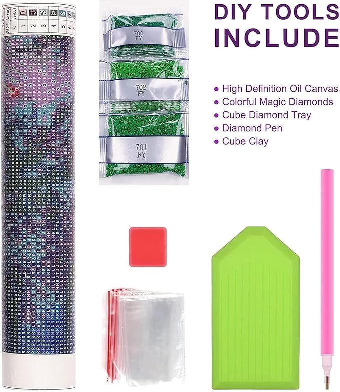WUDWL Diamond Painting Kits for Adults - Halloween DIY 5D Diamond Art Kits Full Drill Diamond Dots Paintings with Diamonds Gem Art and Crafts Home Decor 13.8x13.8inch