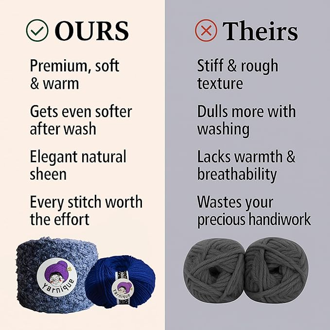 yarnique learn to knit kit for beginners - complete baby knitting kit with italian boucle & merino wool - beginner knitting kit for adults moms - diy baby vest & hat starter set with video tutorials