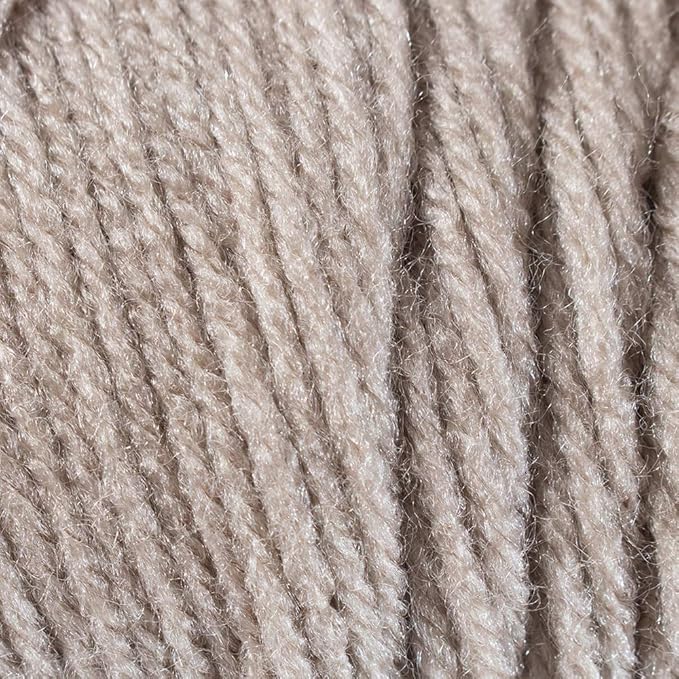 Craft County Size 4 (Medium) 100% Acrylic Fiber Yarn – Variety of Color and Pattern Options – Great for Crochet, Knitting, and Weaving (Oatmeal)