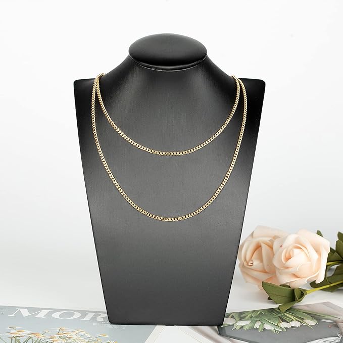32.8 Feet Curb Cuban Chain for Jewelry Making, 18K Gold Plated Brass Chain Roll with Open Jump Rings and Lobster Clasps Necklace Bracelet DIY Jewelry Chains Bulk
