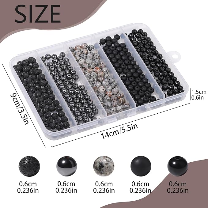 Songxi Stone Beads Bracelet Making Kit 300PCS, 6mm Loose Crystal Gemstone Beads for Bracelet Necklace Earring, DIY Crafts Beads for Jewelry Making for Couples Lovers Adults