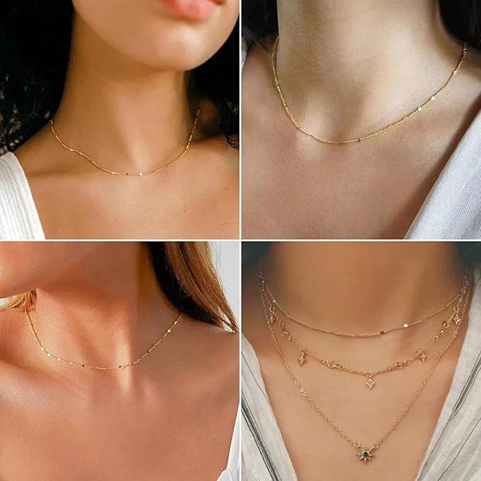 Jabogrii 32.8 Feet 18K Gold Plated Brass Jewelry Making Chains Flat Round DIY Necklace Bracelet Chain for Jewelry Making