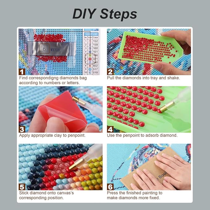 hill froeistung Colorful Car Diamond Painting Kits for Adults,Flag Diamond Art for Beginners, 5D DIY Full Drill Round Gem Art Craft Home Wall Decor Gift 12x12 inch