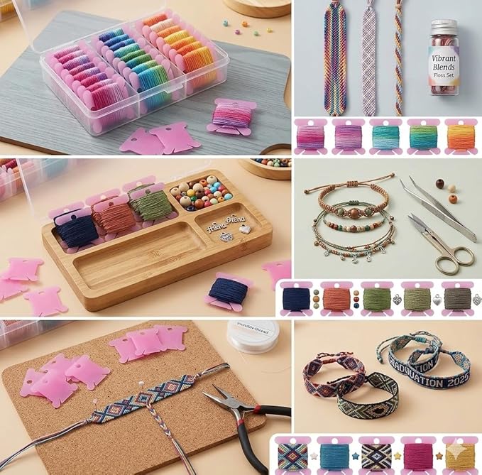 447 Pcs Embroidery Floss Bobbins, Embroidery Floss Organizer, Plastic Embroidery Thread Cards for Cross Stitch Thread Holder Sewing Storage (100)