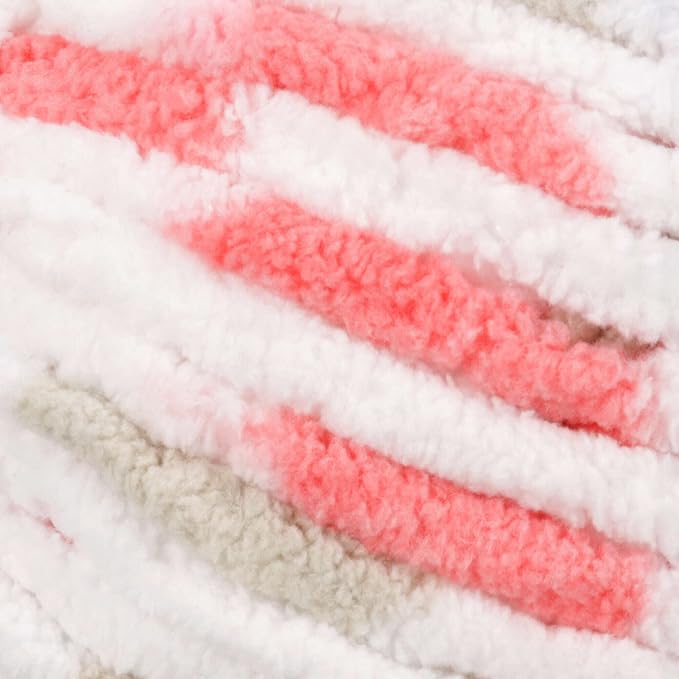 Bernat BABY BLANKET BB Flowerpot Yarn - 1 Pack of 10.5oz/300g - Polyester - #6 Super Bulky - 220 Yards - Knitting/Crochet